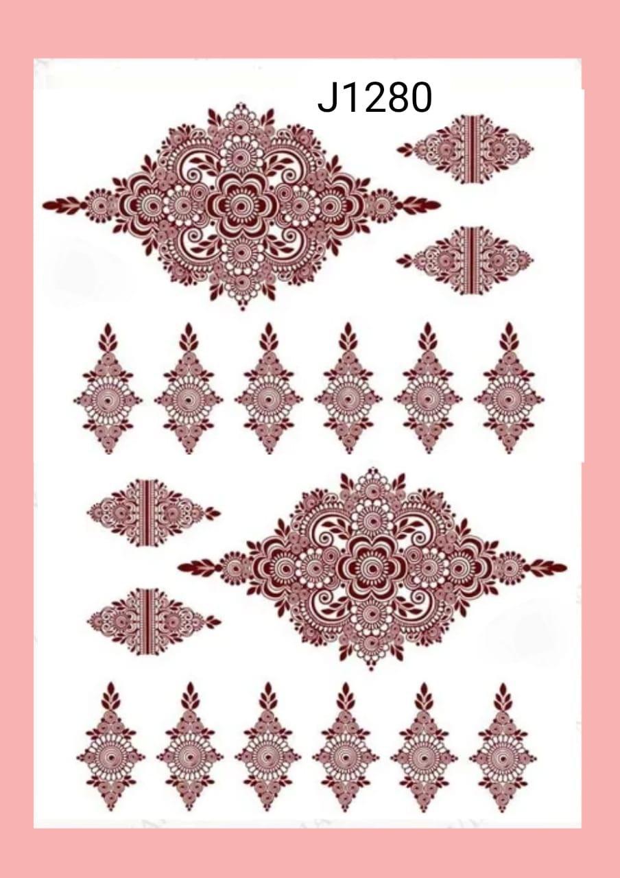 Self Adhesive Brown Mehndi Sticker