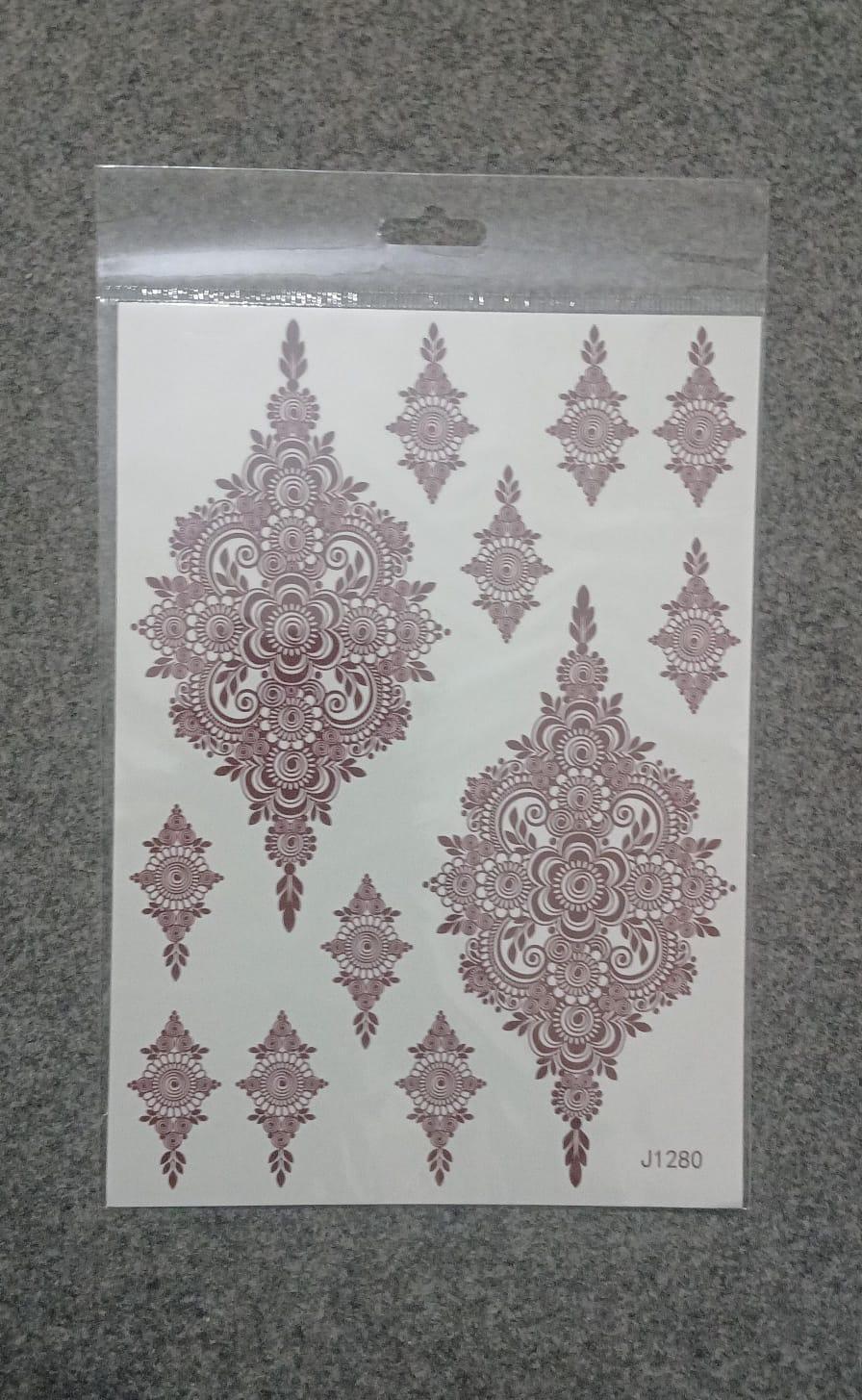 Self Adhesive Brown Mehndi Sticker