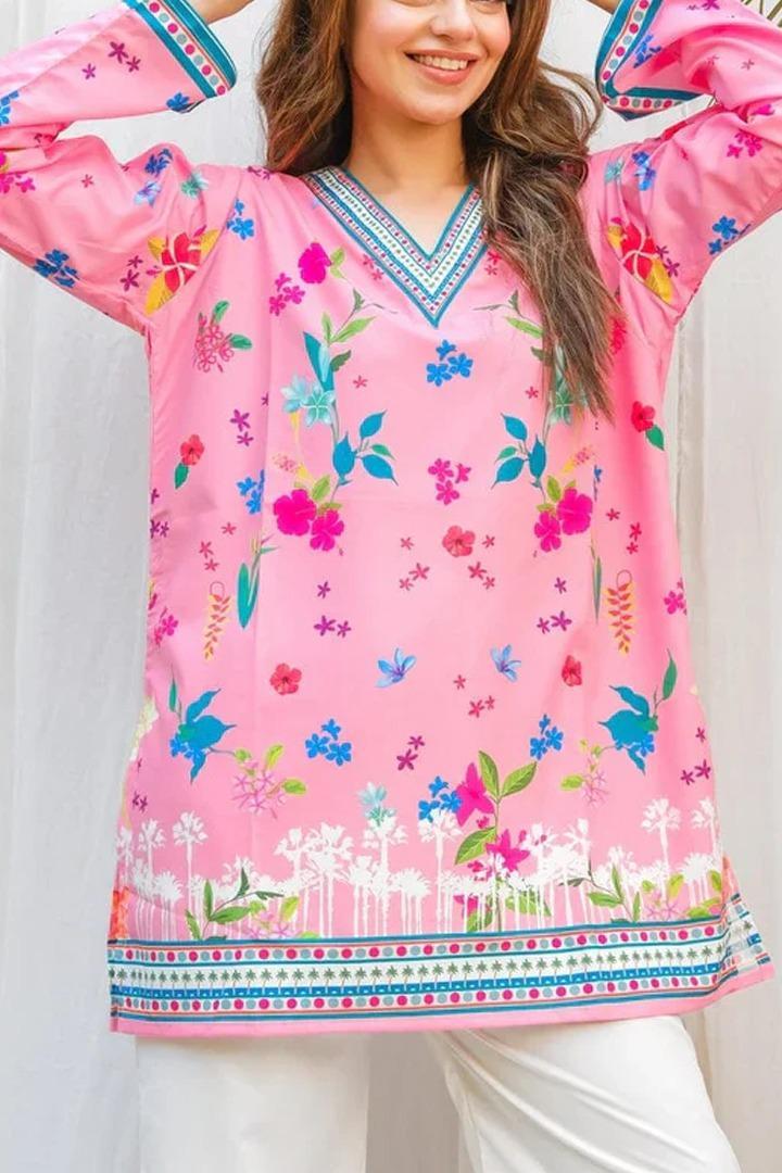 Printed shirt and plain   trouser( 2pcs)