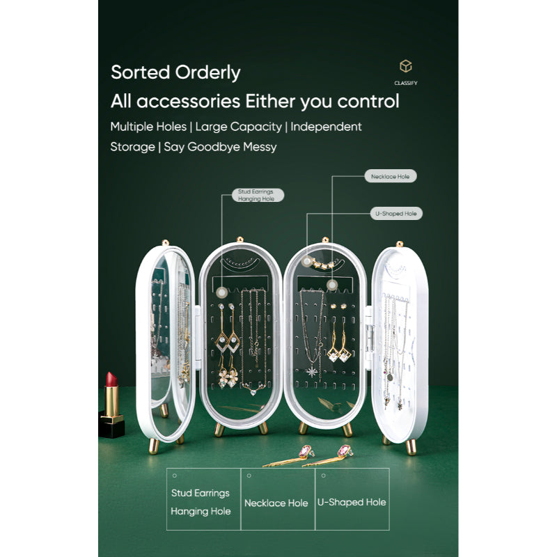 Dustproof Folding Jewelry Storage Box