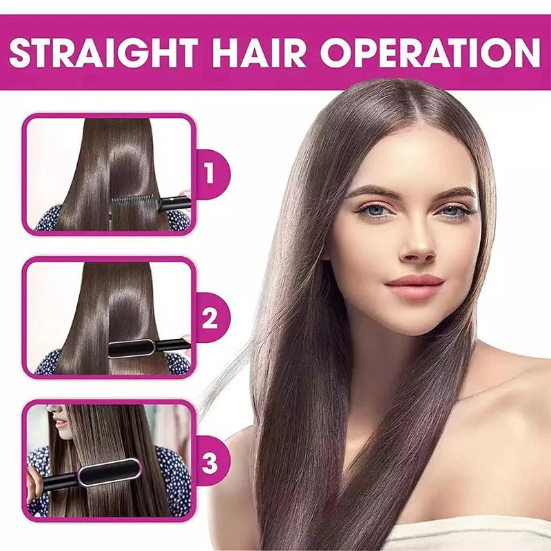 Hair straightener comb