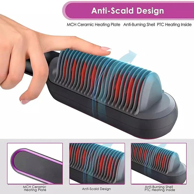 Hair straightener comb