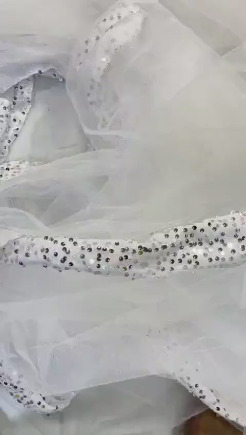 Net Shimmer Unstitched Saree